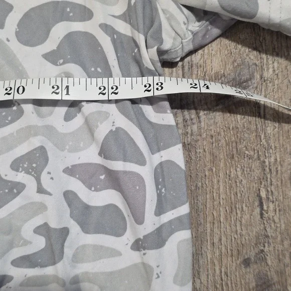 Burlebo Shirt Men's XL Gray White Camo Performance Polo Stretch - Picture 4 of 8